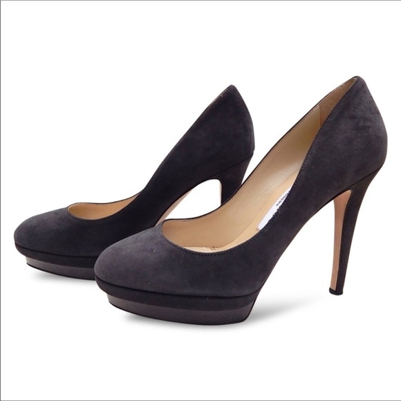 Jimmy Choo Suede Talent Sue Pumps in Mink Pewter Size 40 IT US Women’s 10 - Picture 4 of 16